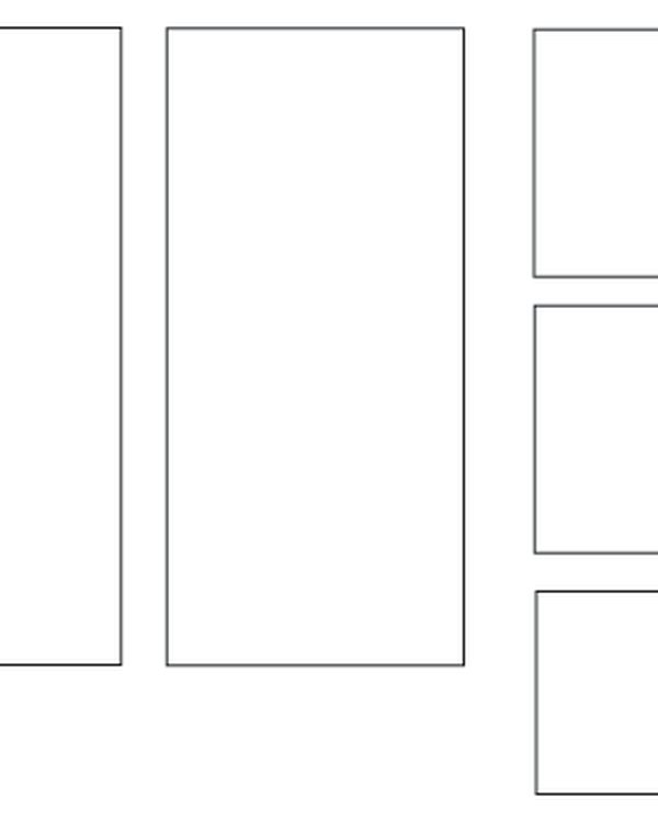 A cutting diagram of the five MDF pieces